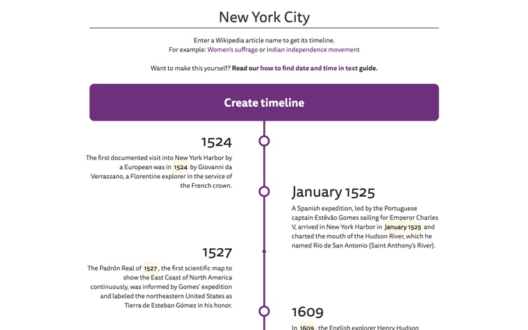 Wikipedia Timeline